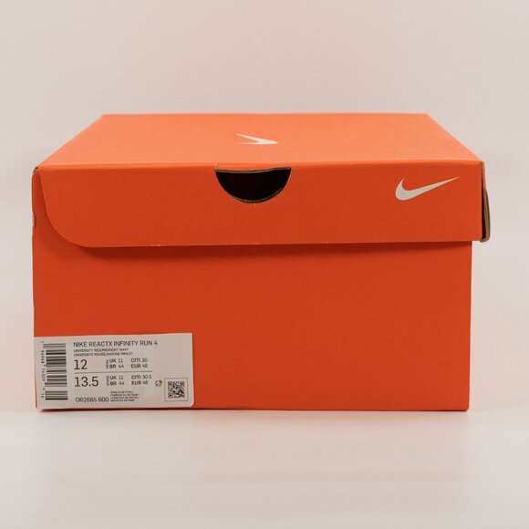 Nike Reactx Infinity Run 4 \'University Red Midnight Navy\' DR2665-600 size 10